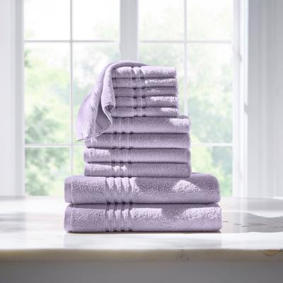 12-Pc. Zero-Twist Bath Towel Set by BrylaneHome in Lavender Gray