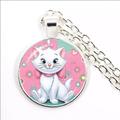 Disney Jewelry | Disney Aristocats Marie Necklace | Color: Pink/Silver | Size: Os