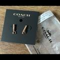 Coach Jewelry | Coach-Nwt Rose Gld, Crystal Signature “C” Earrings | Color: Gold | Size: 3/4 Inch Long