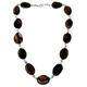 TreasureBay FAB Women's Gemstone Necklace Chain With Spring Ring Clasp Presented in a Beautiful Jewellery Gift Box (Coffee)