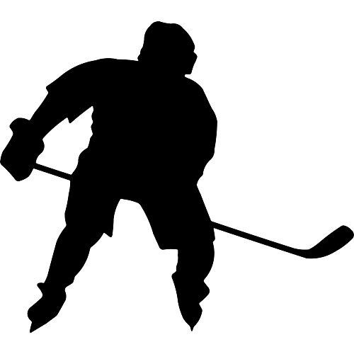 Wandtattoo Eishockey Spieler – Winter Sport Eishockey Schlittschuh schwarz