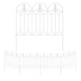 Amagabeli Metal Fencing Metal in White | 32 H x 120 W in | Wayfair ET328