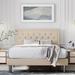 Mercury Row® Hegg Tufted Platform Bed Wood & /Upholstered/Linen in Brown | 48 H x 62.2 W x 81.5 D in | Wayfair EBD6E699D56543E2BAAE3C6BC0E66A18