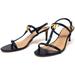 Tory Burch Shoes | Black Strappy 3" Tory Burch Heels W/ Gold Emblem | Color: Black/Gold | Size: 8.5