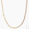 J. Crew Jewelry | J. Crew Crystal And Paperclip Chain Necklace | Color: Gold | Size: 14” - 16”