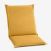 Flanged Hinged Cushion by BrylaneHome in Lemon Patio Chair Outdoor Seat Pad