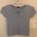 Brandy Melville Tops | Blue Brandy Melville Crop Top | Color: Blue | Size: Xs