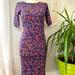 Lularoe Dresses | Beautiful Floral Lularoe Dress | Color: Purple/Red | Size: Xxs-Sm