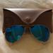 Ray-Ban Accessories | Blue Ray Ban Aviators | Color: Blue/Gold | Size: Os