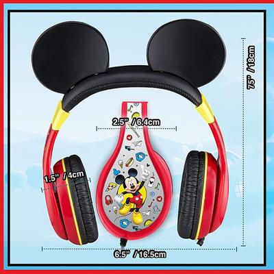 Disney Accessories | Ekids Mickey Mouse Kids Headphones For Kids | Color: Red/Tan | Size: Unisex For Kids