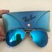 Ray-Ban Accessories | Blue Ray Bans Aviator Flash | Color: Blue | Size: Os