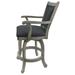 Rosalind Wheeler Searcy Swivel Counter & Bar Stool Wood/Upholstered in Brown/Gray/White | 20 W x 18 D in | Wayfair 3F4888BADB2248148FEB24F5BAA03D9C