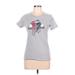 Next Level Apparel Short Sleeve T-Shirt: Gray Marled Tops - Women's Size Large