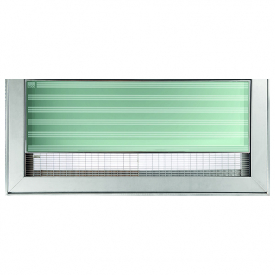ACO Designabdeckung Vario Teilglas mit Maschenrost, 1250x600 mm, Silber,wandseitig Image