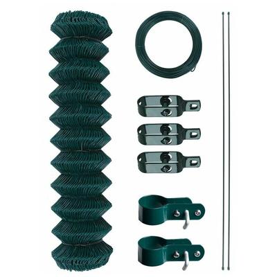 Estexo - Maschendrahtzaun Gartenzaun Zaun-Set Drahtzaun Viereckgeflecht Maschendraht Grün 1,00 x 25 Image