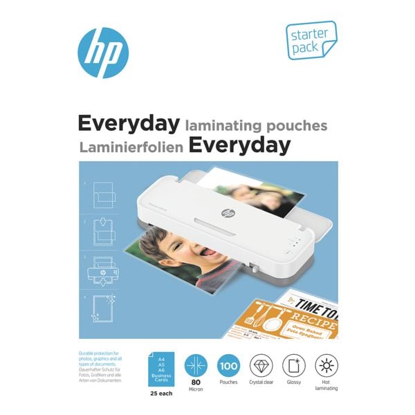 HP Laminierfolien »Everyday Starter Set« 100 Stück 80 mic transparent Image