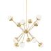 Hudson Valley Lighting Saratoga 36 Inch 12 Light LED Chandelier - 2836-AGB