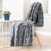 Wade Logan® Ashlay Luxuriousfrost Tip Fur Mink Throw Blanket Faux Fur in Gray | 65 H x 50 W in | Wayfair 825BBC038BB94337B76DFC8A50A723FD