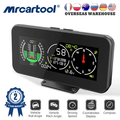 MRCARTOOL – compteur de vitesse GPS M60 inclinomètre de vitesse pour voiture tout-terrain