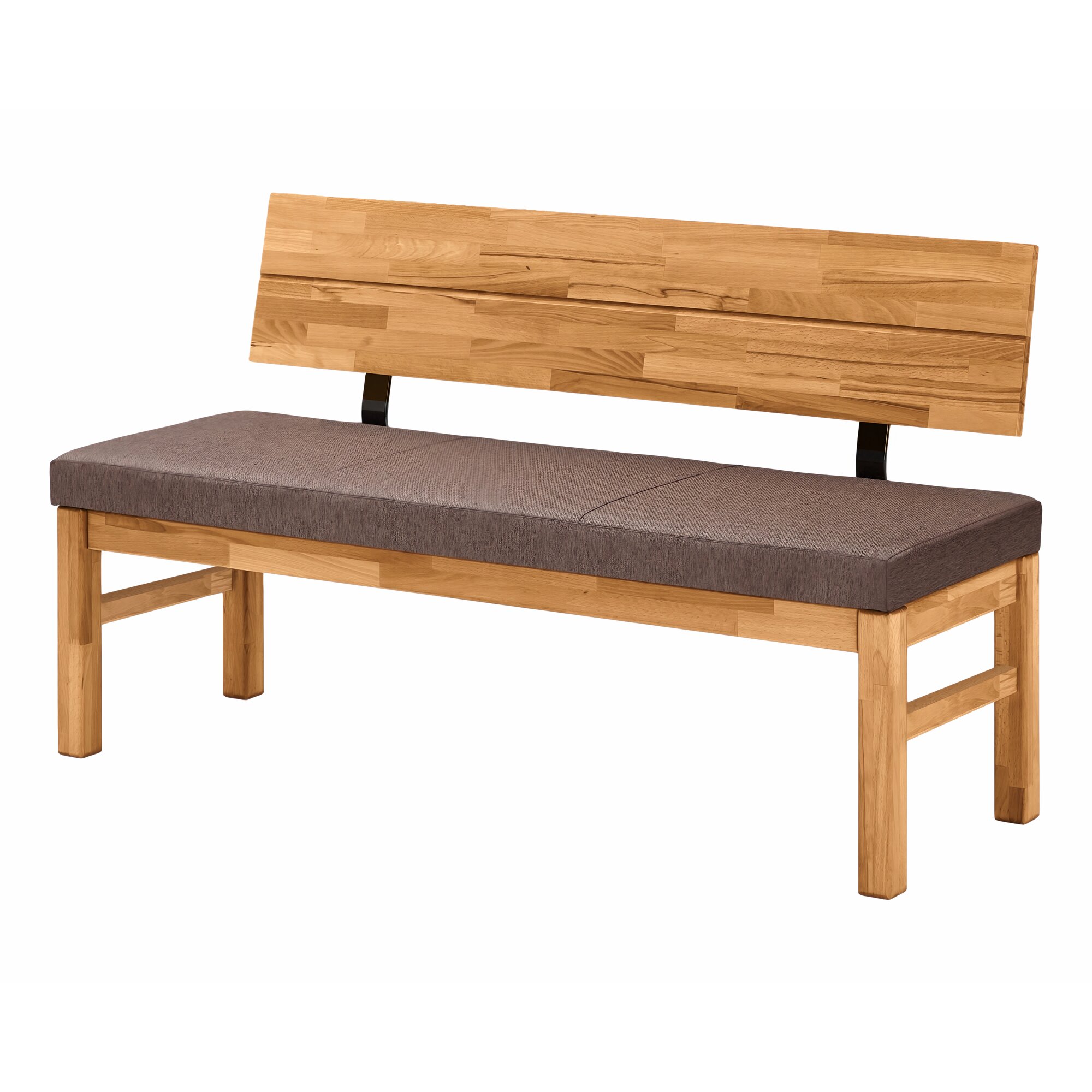 Schösswender »Lorenzo« Polsterbank 130 cm / mit Lehne / Mercury 120 mittelbraun