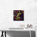 ARTCANVAS Black Opal Precious Stone Gemstone Jewel - Wrapped Canvas Painting Print Canvas, Wood in Blue/Red/Yellow | 12 H x 12 W x 0.75 D in | Wayfair