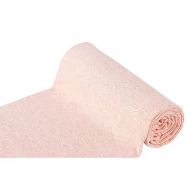 Rippen-Bündchenstoff Comfort, rosa-melange