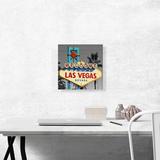 ARTCANVAS Welcome to Fabulous Las Vegas Sign Sin City Nevada - Wrapped Canvas Photograph Print Canvas, in Blue/Red/Yellow | Wayfair