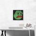 ARTCANVAS Pepe Funny Emoticon Black Jewel Pixel - Wrapped Canvas Graphic Art Print Canvas, Wood in Black/Green/Red | 12 H x 12 W x 0.75 D in | Wayfair