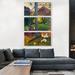 ARTCANVAS In Olden Times - Mata Mua 1892 by Paul Gauguin - 3 Piece Wrapped Canvas Painting Print Set in Green | 60 H x 40 W x 0.75 D in | Wayfair