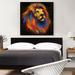 ARTCANVAS Lion Cat Africa King of Jungle - Wrapped Canvas Graphic Art Print Canvas, Wood in Brown | 38 H x 38 W x 1.5 D in | Wayfair
