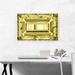 ARTCANVAS Emerald Cut Diamond Jewel - Wrapped Canvas Graphic Art Print Canvas, Wood in Yellow | 18 H x 26 W x 0.75 D in | Wayfair ACIJWL67-1S-26x18