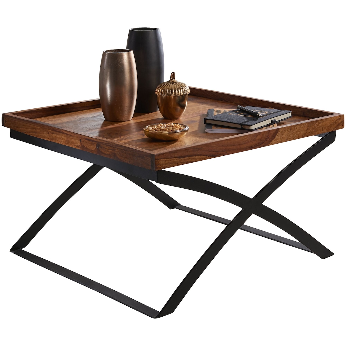 FineBuy Couchtisch FB50967 Wohnzimmer Tisch Holz massiv Sofatisch Beistelltisch Image