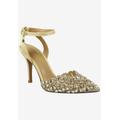 Women's Kamilo Pump by J. Renee in Beige Satin Rhinestone (Size 8 M)