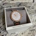 Michael Kors Accessories | Michael Kors Women's Stainless Steel Watch Mk6301 | Color: Silver/Tan/White | Size: Os