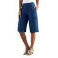 Plus Size Women's Complete Cotton Bermuda Short by Roaman's in Indigo Wash (Size 14 W) Shorts