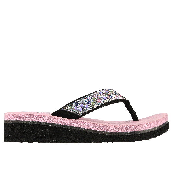 skechers-girls-s-lights:-vinyasa-sparks---sunrise-shine-sandals-|-size-2.0-|-black-pink-|-synthetic/