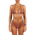 sofsy Bikini Top for Women, Triangle Cut Bikini Swimsuit Top (Top & Bottoms Sold Separately!) Nude Burnt Orange Size Medium