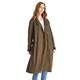 Women Olive Trench Coat Belt Double Breasted Pea Coat Faux Leather Coat Women Longline Trench Coat Faux Suede Women Casual Long Coat Women Spring Lightweighted Coat Women Autumn Faux Leather Coat -S
