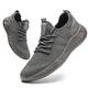 BUBUDENG Mens Running Shoes Trainers Sports Gym Walking Jogging Athletic Fitness Outdoor Sneakers,Grey,11 UK(Label Size: 46)