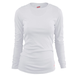 Soffe S6562VP Juniors Long Sleeve Crew T-Shirt in White size Large | Cotton/Polyester Blend