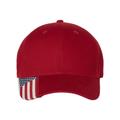 Outdoor Cap USA-300 Twill Hat with Flag Visor in Red | Cotton