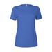 Platinum P513C Women's CVC Short Sleeve Crew Neck Top in Royal Blue Heather size Small | Ringspun Cotton