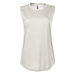 Platinum P515S Women's Slub Sleeveless Crew Neck Top in Parchment size 2X | Ringspun Cotton