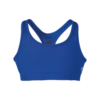 Soffe 1210G Girls Mid Impact Bra in Royal Blue size XL | Polyester/Spandex Blend