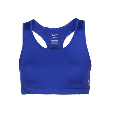 Soffe S1210VP Juniors Mid Impact Bra in Royal Blue size Large | Polyester/Spandex Blend