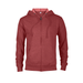 Delta 97300 Fleece Adult French Terry Zip Hoodie in Red Heather size XS | Cotton/Polyester Blend