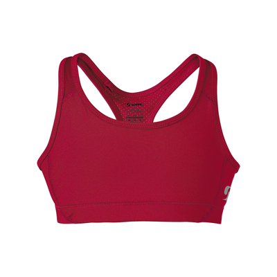 Soffe 1210G Girls Mid Impact Bra in Cardinal size Large | Polyester/Spandex Blend