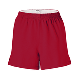 Soffe M037 Authentic Women's Junior Short in Cardinal size Small | Cotton Polyester