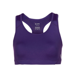 Soffe S1210VP Juniors Mid Impact Bra in Purple size Large | Polyester/Spandex Blend