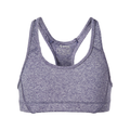 Soffe 1227G Athletic Dri Girls Team Heather Sports Bra in Navy Blue size Small | Polyester/Spandex Blend